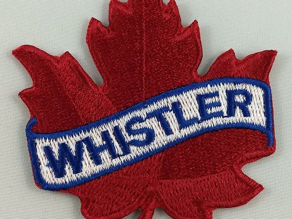 Whistler Maple Leaf Patch Embroidered Iron On Applique