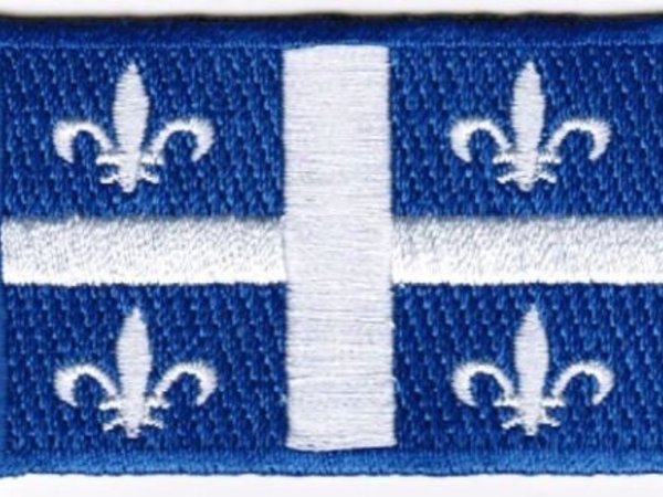 Quebec Flag Patch Embroidered Iron On Applique