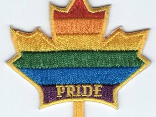 Rainbow Maple Leaf Patch LGBT Pride Patch Embroidered Iron On Badge Applique
