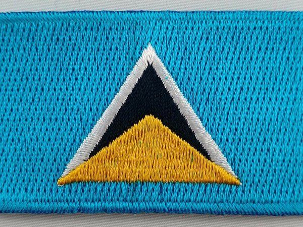 St. Lucia Saint Lucia Patch Embroidered Iron On Badge Applique Saint Lucian