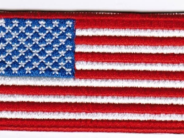 USA American Patch Embroidered Iron On Badge Applique United States of America Red C/P