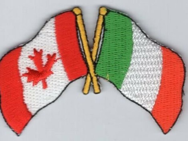 Canada / Ireland Friendship Flag Patch Embroidered Iron On Applique Badge Canadian Irish