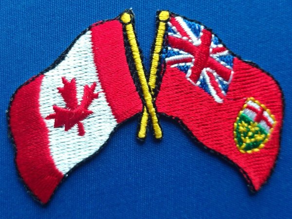 Canada / Ontario Friendship Flag Patch Embroidered Iron On Applique Badge Canadian Province