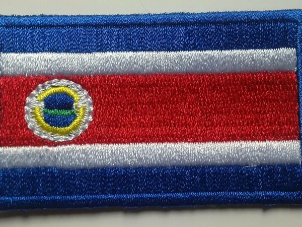 Costa Rica Patch Embroidered Iron On Badge Applique Costa Rican Tico