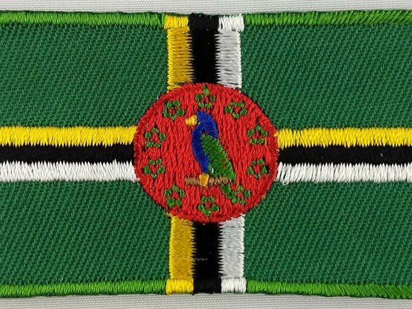Dominica Patch Embroidered Iron On Badge Applique Dominican