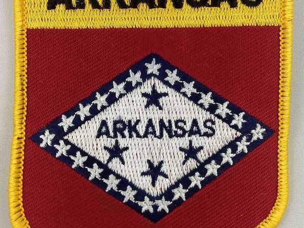 Arkansas State Shield Patch Badge Embroidered Iron On Applique USA United States of America