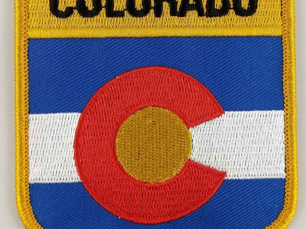 Colorado State Shield Patch Badge Embroidered Iron On Applique USA United States of America
