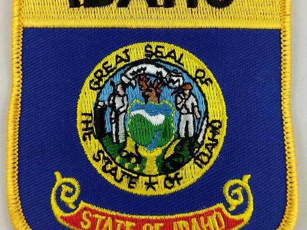 Idaho State Shield Patch Badge Embroidered Iron On Applique USA United States of America