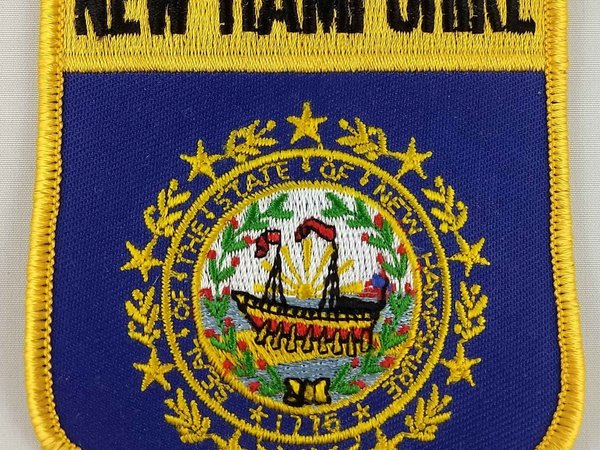 New Hampshire State Shield Patch Badge Embroidered Iron On Applique USA United States of America