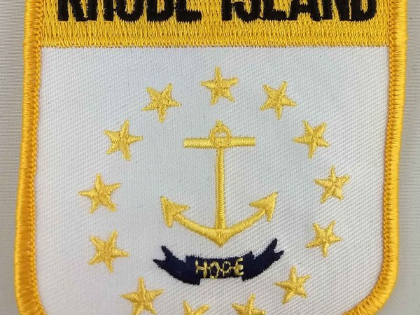 Rhode Island State Shield Patch Badge Embroidered Iron On Applique USA United States of America