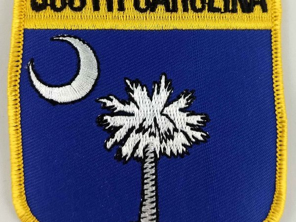 South Carolina State Shield Patch Badge Embroidered Iron On Applique USA United States of America