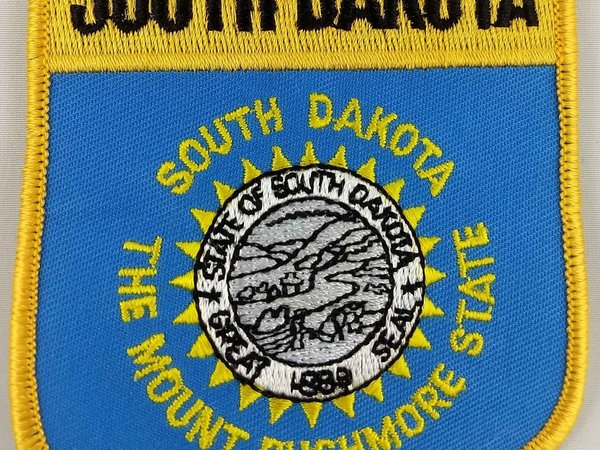 South Dakota State Shield Patch Badge Embroidered Iron On Applique USA United States of America