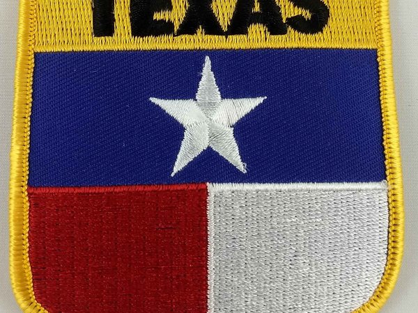Texas State Shield Patch Badge Embroidered Iron On Applique USA United States of America