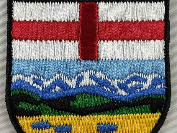 Alberta Province Shield Crest Patch Badge Embroidered Iron On Sew On Canada