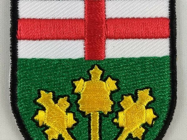Ontario Province Shield Crest Patch Badge Embroidered Iron On Sew On Canada
