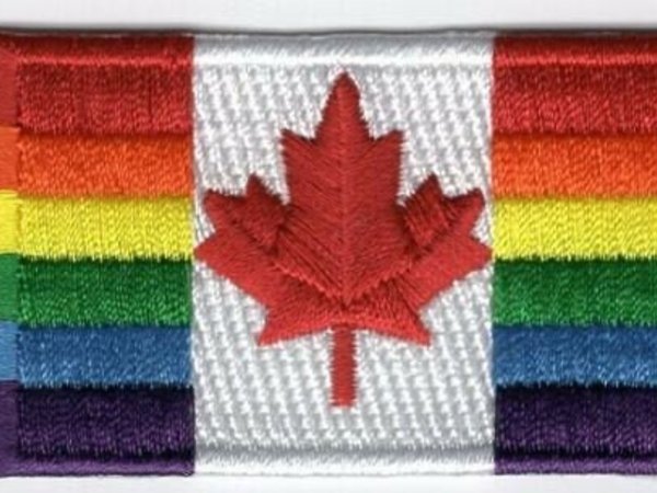 Rainbow Canada Flag LGBT Pride Patch Embroidered Iron On Badge Applique