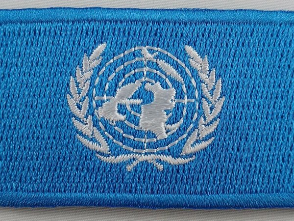 United Nations Patch Embroidered Iron On Badge Applique UN