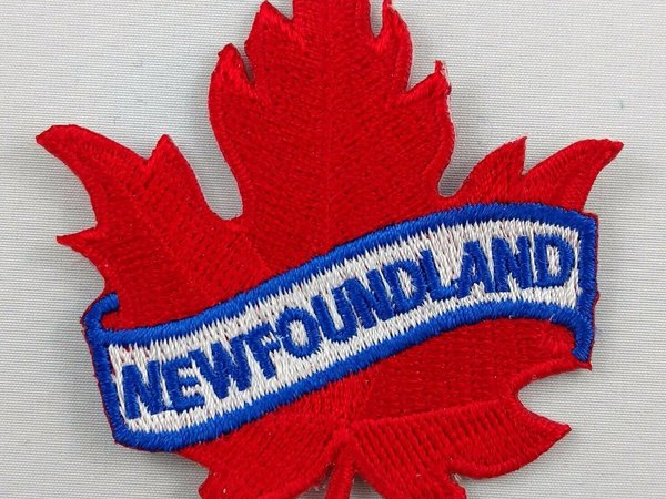 Newfoundland Maple Leaf Patch Embroidered Iron On Applique