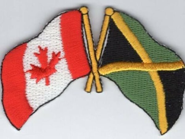 Canada / Jamaica Friendship Flag Patch Embroidered Iron On Applique Badge Canadian Jamaican