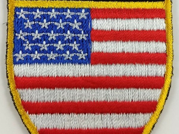 USA United States of America Flag Shield Crest Patch Embroidered Badge Iron On Sew On