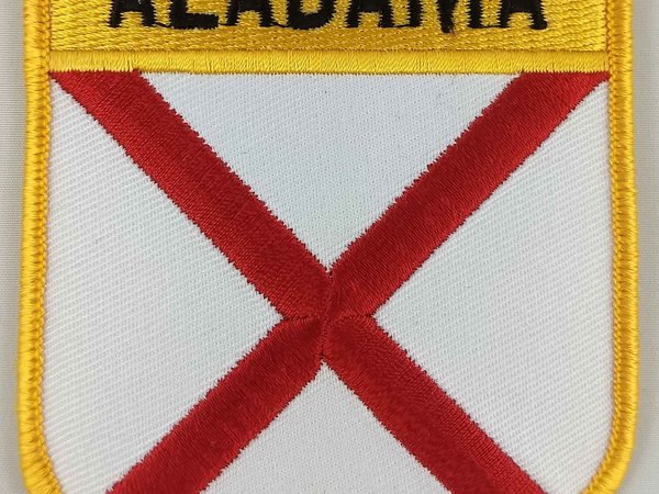 Alabama State Shield Patch Badge Embroidered Iron On Applique USA United States of America