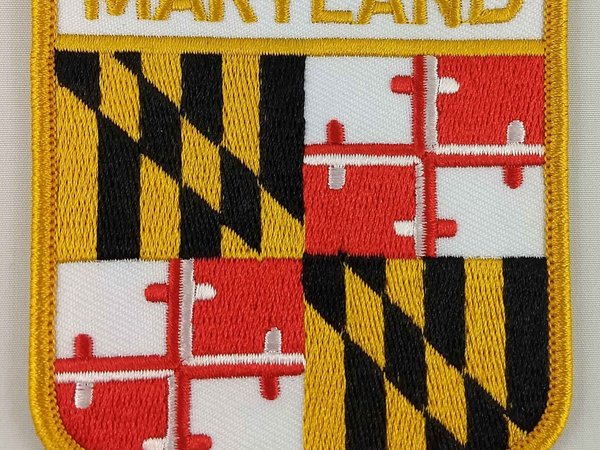 Maryland State Shield Patch Badge Embroidered Iron On Applique USA United States of America