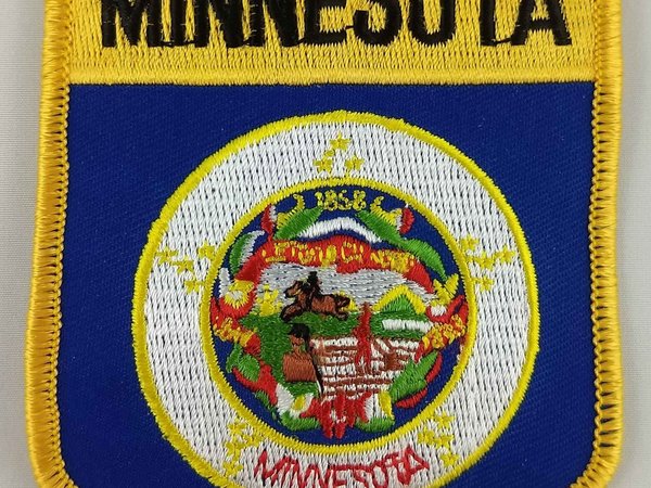 Minnesota State Shield Patch Badge Embroidered Iron On Applique USA United States of America