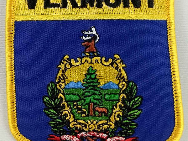Vermont State Shield Patch Badge Embroidered Iron On Applique USA United States of America