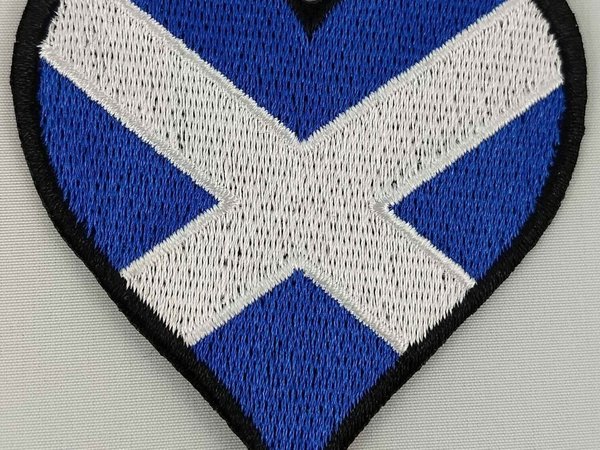 Scotland Heart Flag Patch Badge Embroidered Iron On Applique C/P
