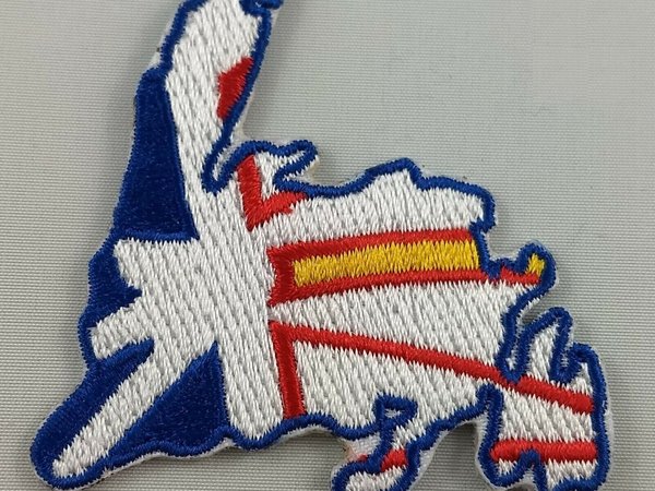 Newfoundland Map Patch Badge Embroidered Iron On Applique