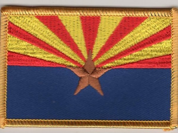 Arizona Flag Patch Embroidered Iron On Applique