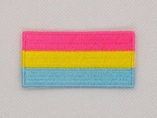 Pansexual LGBT Pride Flag Patch Embroidered Iron On Badge Applique C/P