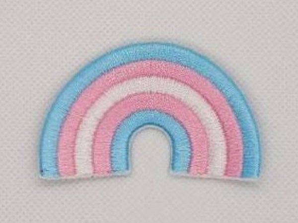 Transgender Trans Rainbow LGBT Pride Patch Embroidered Iron On Badge Applique C/P