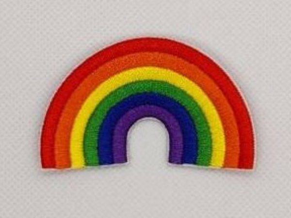 Rainbow Shape LGBT Pride Patch Embroidered Iron On Badge Applique C/P