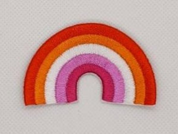 Lesbian Rainbow LGBT Pride Patch Embroidered Iron On Badge Applique C/P