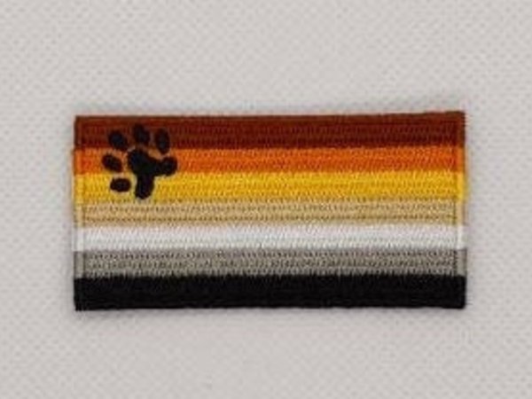 Bear LGBT Pride Flag Patch Embroidered Iron On Badge Applique C/P