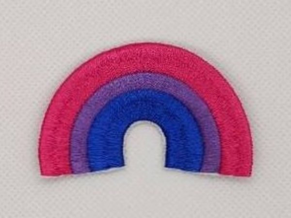 Bisexual Bi Rainbow LGBT Pride Patch Embroidered Iron On Badge Applique C/P