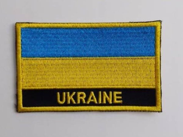 Ukraine Flag Patch Badge Embroidered Iron On Ukrainian Country Applique C/P