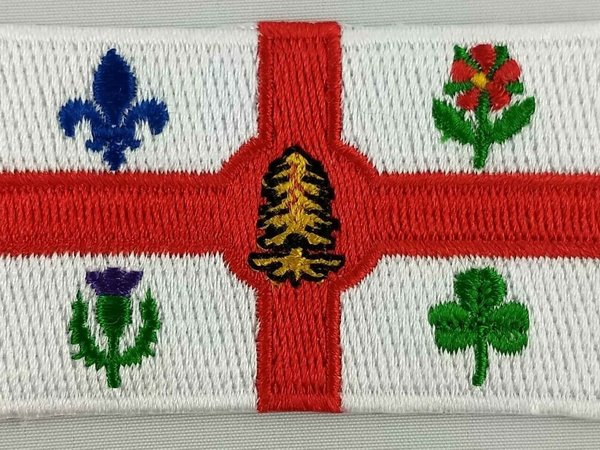 Montreal City flag patch badge embroidered iron on applique
