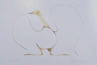 Dancing Goose by Benjamin Chee Chee Ojibway Artist 6"x9" Art Card
