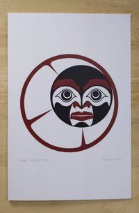 Haida Crescent Moon by Clarence Mills Haida Artist 6"x9" art card