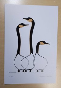 Friends by Benjamin Chee Chee Ojibway Artist 6"x9" Art Card