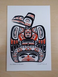 The Children Of Raven by Bill Reid Haida Artist 6"x9" Art Card