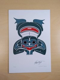 Frog by Richard Shorty Northern Tutchone Yukon Artist 6"x9" Art Card