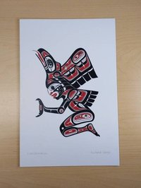 Transformation by Richard Shorty Northern Tutchone Yukon Artist 6"x9" Art Card