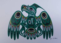 Eagle by Joe Wilson Salish Artist 6"x9" Art Card