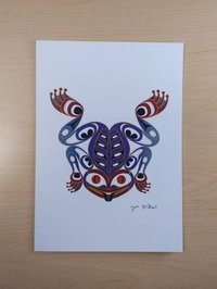 Frog by Joe Wilson Salish Artist 6"x9" Art Card
