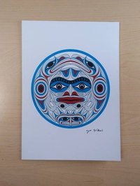 Moon by Joe Wilson Salish Artist 6"x9" Art Card