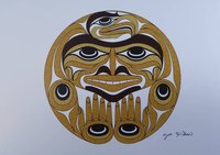 Thank You / Welcome by Joe Wilson Salish Artist 6"x9" Art Card