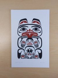 Between Bear Paws by April White Haida Artist 6"x9" Art Card